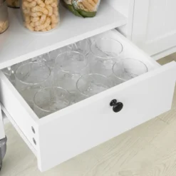 SoBuy FKW104-W Küchenwagen Servierwagen Rollwagen Mit Tür, Flaschenablage Und Schublade Weiß BHT Ca.: 80x93x40cm -Haushaltswaren Store f5c28f2b96514b46448f143c5d8a70f0