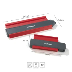 GARVIDA Konturenlehre - 2er-Set Mit 2 Größen - Grau/rot -Haushaltswaren Store f5eb1ba303eaf7c461e0df0621eaf5f8