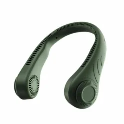 Tragbarer Mini Fan Nackenbügel Klingenloser Hängender Halsventilator Lazy Neck Hanging Cooler USB Wiederaufladbar USB, Grün -Haushaltswaren Store f5f54f8def94e2e08cb95949797fb258
