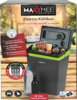 MAXXMEE Kühlbox - Wahlweise Via Netzkabel Oder KFZ-Anschluss - 22l Volumen - Grau/limegreen Kühlbox Camping Kühlschrank 22L Auto 12V 230V Thermobox Elektrisch Picknick Grau 25 MAXXMEE Kühlbox - Wahlweise Via Netzkabel Oder KFZ-Anschluss - 22l Volumen - Grau/limegreen Kühlbox Camping Kühlschrank 22L Auto 12V 230V Thermobox Elektrisch Picknick Grau -Haushaltswaren Store f6fb8b47249cb2c0414868e90b5a7aca