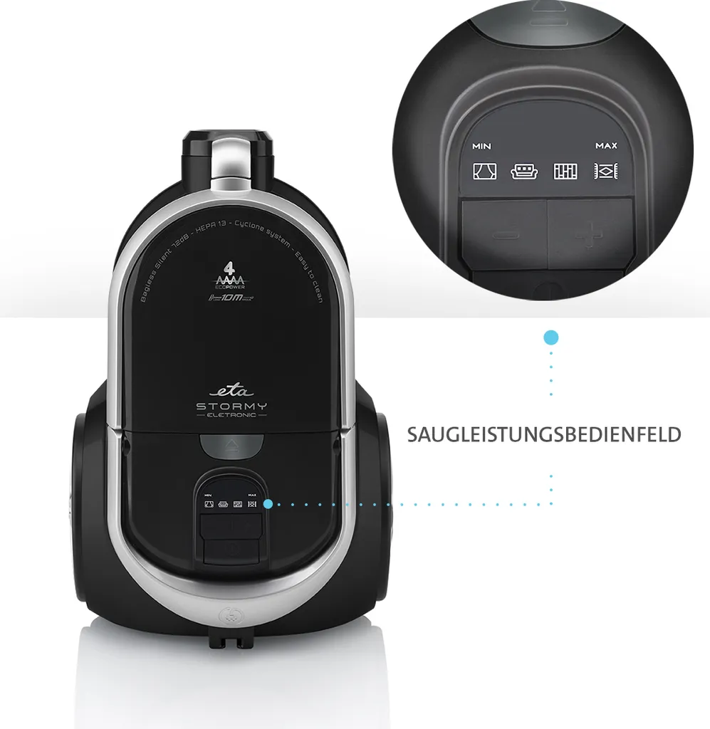 ETA STORMY ELECTRONIC Staubsauger Ohne Staubbeutel ETA451790000, 800 W, ECO Motor, HEPA Filter Nr. 13 9 ETA STORMY ELECTRONIC Staubsauger Ohne Staubbeutel ETA451790000, 800 W, ECO Motor, HEPA Filter Nr. 13 – Bild 7