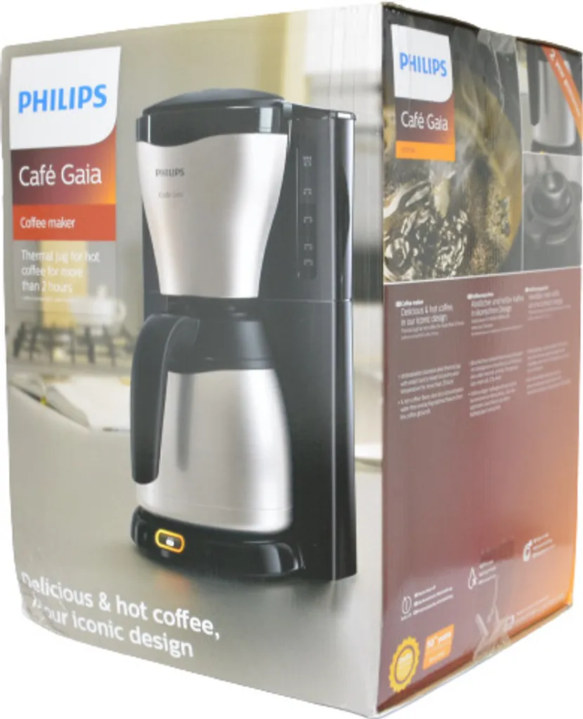 PHILIPS Gaia Collection HD7548/20 Kaffeemaschine Thermokanne, Schwarz/Edelstahl 10 PHILIPS Gaia Collection HD7548/20 Kaffeemaschine Thermokanne, Schwarz/Edelstahl – Bild 8