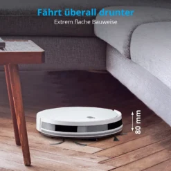 MEDION Staubsaugerroboter Mit Ladestation E40 (Staubsaugerroboter Für Hartböden, Fliesen, Laminat, Optimiert Für Tierhaare, Direkte Absaugung, Automatische Rückkehr Zur Ladestation) -Haushaltswaren Store f803a3c6b19aa3374cf14a6ac832185a