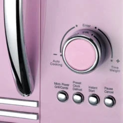 Melissa 16330130 Retro Mikrowelle/1000 Watt/23 Liter Garraum,Design Mikrowelle Mit Grill/Rosa Pink -Haushaltswaren Store f8dee700b61b95dbd759e27cb98ec808