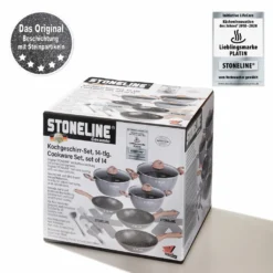 STONELINE® Back To Nature Kochgeschirr-Set, 14-tlg., Keramik-Beschichtung, Mit Glasdeckeln -Haushaltswaren Store f96a4928ba5e99d93b70539439a4f98e