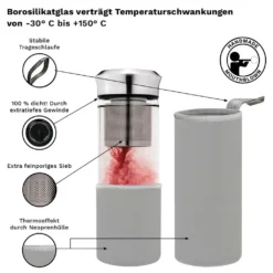 Teamaker „Grau“ 400 Ml -Haushaltswaren Store f9e67657e3f6ecbd98cac6749230b058
