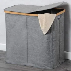 KESPER Wäschesammler, Bambus, Grau 54,5 X 33 X 50 Cm 19598 23 KESPER Wäschesammler, Bambus, Grau 54,5 X 33 X 50 Cm 19598 -Haushaltswaren Store fa8294db2b0436306644dee66581e2a5