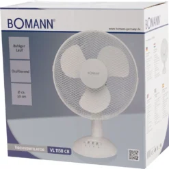 Bomann Tischventilator VL 1138 CB 30cm 40W Weiß 20 Bomann Tischventilator VL 1138 CB 30cm 40W Weiß -Haushaltswaren Store fb88548623238265ed82cfddcfacad75