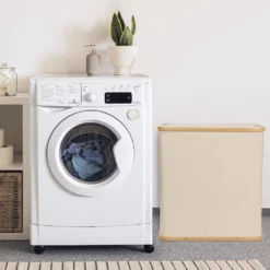 ONVAYA® Wäschekorb Mit Deckel | 2 Fächer | Beige | Wäschesammler Fürs Badezimmer | Wäschetruhe Aus Bambus-Holz & Oxford-Stoff | Design Wäschebox | Wäschesortierer 15 ONVAYA® Wäschekorb Mit Deckel | 2 Fächer | Beige | Wäschesammler Fürs Badezimmer | Wäschetruhe Aus Bambus-Holz & Oxford-Stoff | Design Wäschebox | Wäschesortierer -Haushaltswaren Store fb9b5d4cb6b6d51b3bd6791bdda74801