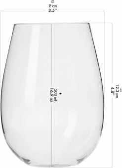 KROSNO Harmony Große Weißweingläser Ohne Stiel, 6er-Set, 500 Ml -Haushaltswaren Store fbbff4b6e47c61368413057b1770f9af