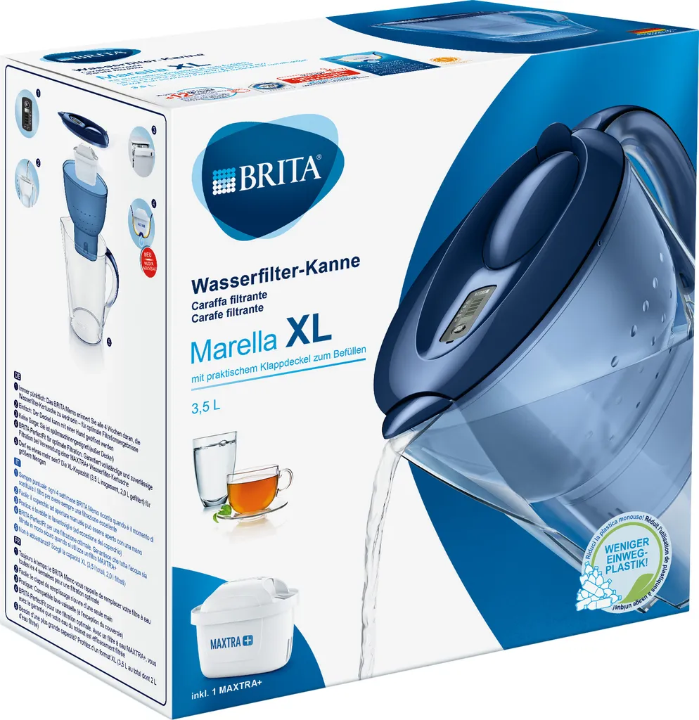 Brita Wasserfilter-Kanne Marella XL Blau 5 Brita Wasserfilter-Kanne Marella XL Blau – Bild 3