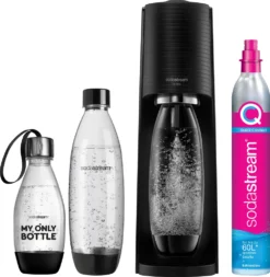 SodaStream TERRA Vorteilspack, Schwarz Mit 3 Flaschen