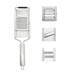 4-fach Gemüsehobel Mit 3 Zusätzlichen Einsätzen. V-Schneider, Julienneschneider Und Parmesanreibe.