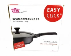GSW Schmorpfanne Easy Click 28 Cm Mit Glasdeckel 5-tlg., 167833, Aluminium, Ca. 4,0 L -Haushaltswaren Store fe3d9440fd35c695adc07db1407da52b