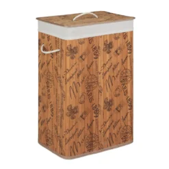 Relaxdays Wäschekorb Bambus Faltbar -Haushaltswaren Store fe51dd6648a691a197806b42505766a6